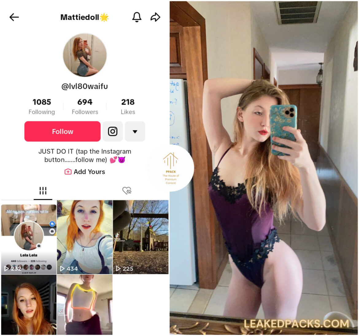 Mattiedoll - Lvl80waifu Tiktok Star Leaked Nudes - Porn Pack